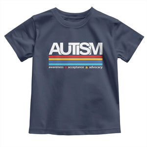 Retro Autism Awareness Acceptance Toddler T Shirt TS10 Navy Print Your Wear