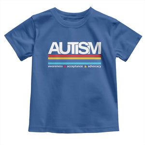Retro Autism Awareness Acceptance Toddler T Shirt TS10 Royal Blue Print Your Wear