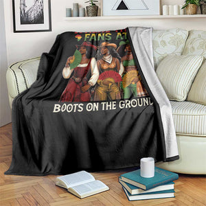 Where Them Fans At Boots On The Ground Throw Blanket Black African American Cowgirl Western Country Rodeo TS10 Print Your Wear