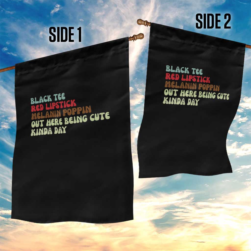 Melanin Poppin Black Girl Pride Garden Flag Funny Juneteenth Saying Afro Black Women Queen TS10 Print Your Wear