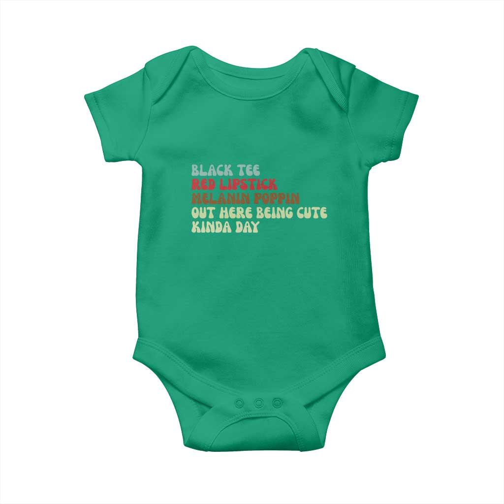 Melanin Poppin Black Girl Pride Baby Onesie Funny Juneteenth Saying Afro Black Women Queen TS10 Irish Green Print Your Wear