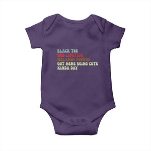 Melanin Poppin Black Girl Pride Baby Onesie Funny Juneteenth Saying Afro Black Women Queen TS10 Purple Print Your Wear