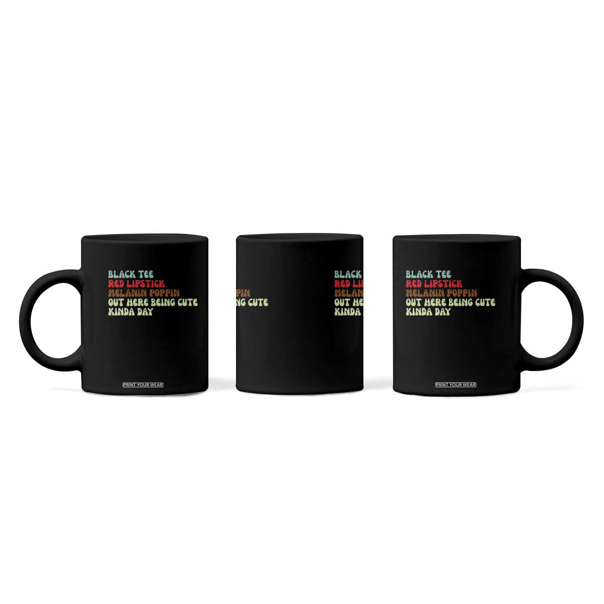 Melanin Poppin Black Girl Pride Coffee Mug Funny Juneteenth Saying Afro Black Women Queen TS10 Print Your Wear