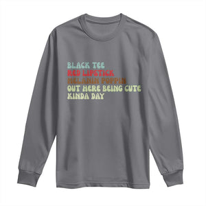Melanin Poppin Black Girl Pride Long Sleeve Shirt Funny Juneteenth Saying Afro Black Women Queen TS10 Charcoal Print Your Wear