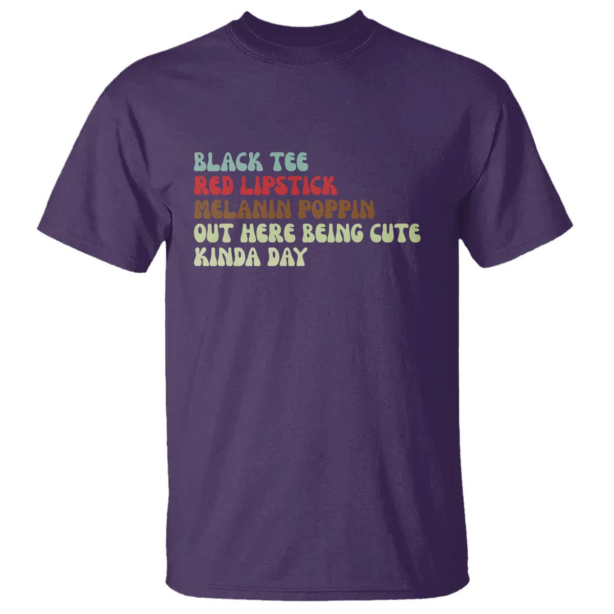 Melanin Poppin Black Girl Pride T Shirt Funny Juneteenth Saying Afro Black Women Queen TS10 Purple Print Your Wear