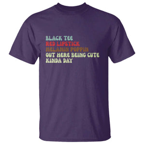 Melanin Poppin Black Girl Pride T Shirt Funny Juneteenth Saying Afro Black Women Queen TS10 Purple Print Your Wear