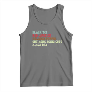 Melanin Poppin Black Girl Pride Tank Top Funny Juneteenth Saying Afro Black Women Queen TS10 Black Heather Print Your Wear