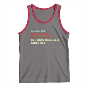 Melanin Poppin Black Girl Pride Tank Top Funny Juneteenth Saying Afro Black Women Queen TS10 Deep Heather Red Print Your Wear