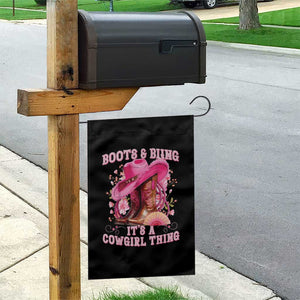 Boots and Bling Its A Cowgirl Thing Western Cowgirl Garden Flag TS10 Print Your Wear