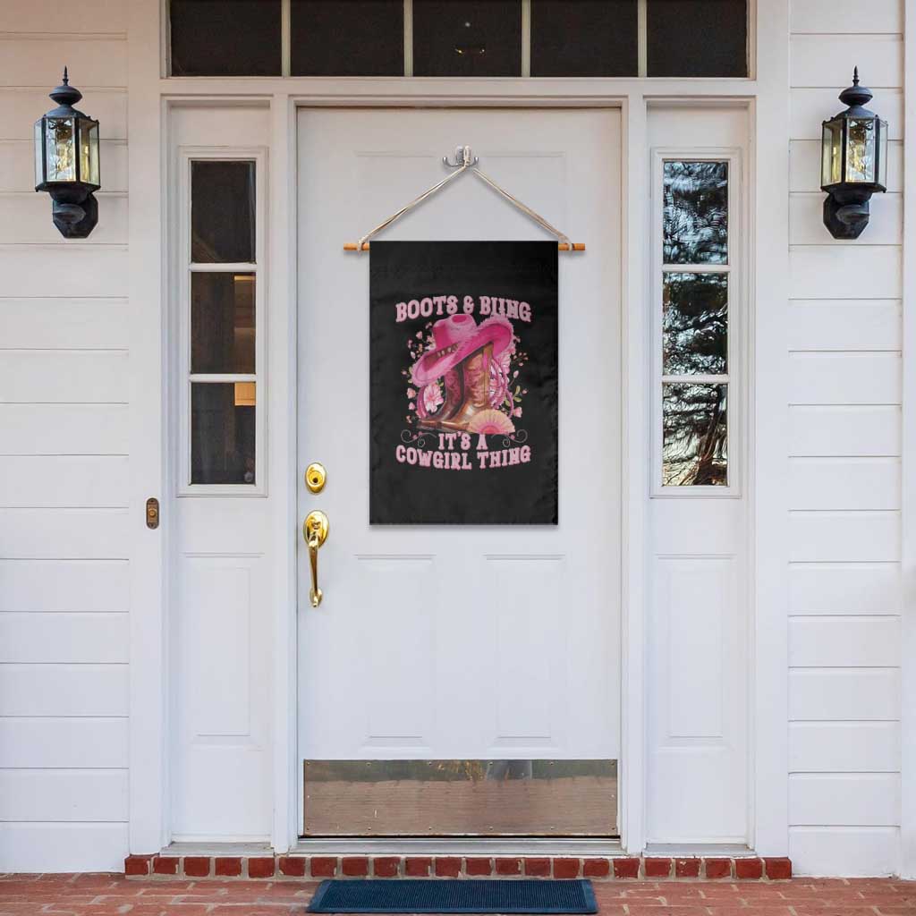 Boots and Bling Its A Cowgirl Thing Western Cowgirl Garden Flag TS10 Print Your Wear