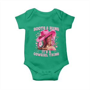 Boots and Bling Its A Cowgirl Thing Western Cowgirl Baby Onesie TS10 Irish Green Print Your Wear