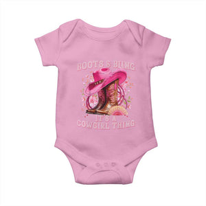 Boots and Bling Its A Cowgirl Thing Western Cowgirl Baby Onesie TS10 Light Pink Print Your Wear