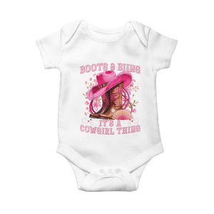 Boots and Bling Its A Cowgirl Thing Western Cowgirl Baby Onesie TS10 White Print Your Wear