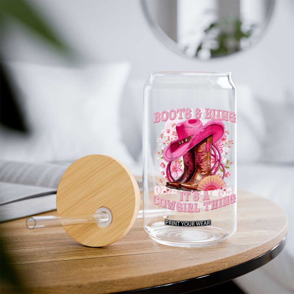 Boots and Bling Its A Cowgirl Thing Western Cowgirl Glass Can TS10 Print Your Wear