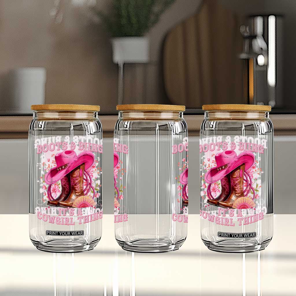 Boots and Bling Its A Cowgirl Thing Western Cowgirl Glass Can TS10 Print Your Wear