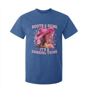 Boots and Bling Its A Cowgirl Thing Western Cowgirl T Shirt For Kid TS10 Royal Blue Print Your Wear