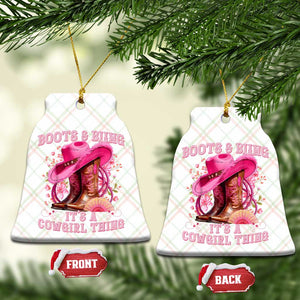 Boots and Bling Its A Cowgirl Thing Western Cowgirl Ceramic Ornament TS10 Print Your Wear