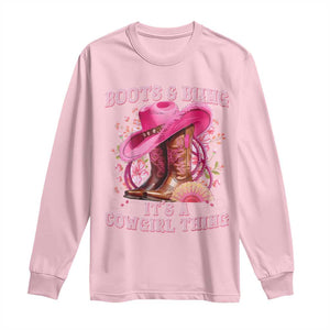 Boots and Bling Its A Cowgirl Thing Western Cowgirl Long Sleeve Shirt TS10 Light Pink Print Your Wear