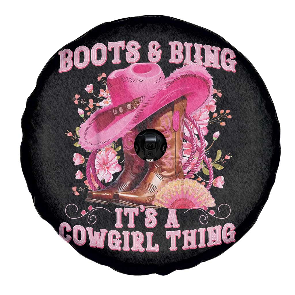 Boots and Bling Its A Cowgirl Thing Western Cowgirl Spare Tire Cover TS10 Print Your Wear