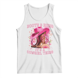Boots and Bling Its A Cowgirl Thing Western Cowgirl Tank Top TS10 White Print Your Wear