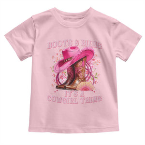 Boots and Bling Its A Cowgirl Thing Western Cowgirl Toddler T Shirt TS10 Light Pink Print Your Wear