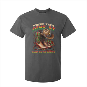 Where Them Fans At Boots On The Ground T Shirt For Kid Black Cowgirl Western Pride TS10 Dark Heather Print Your Wear