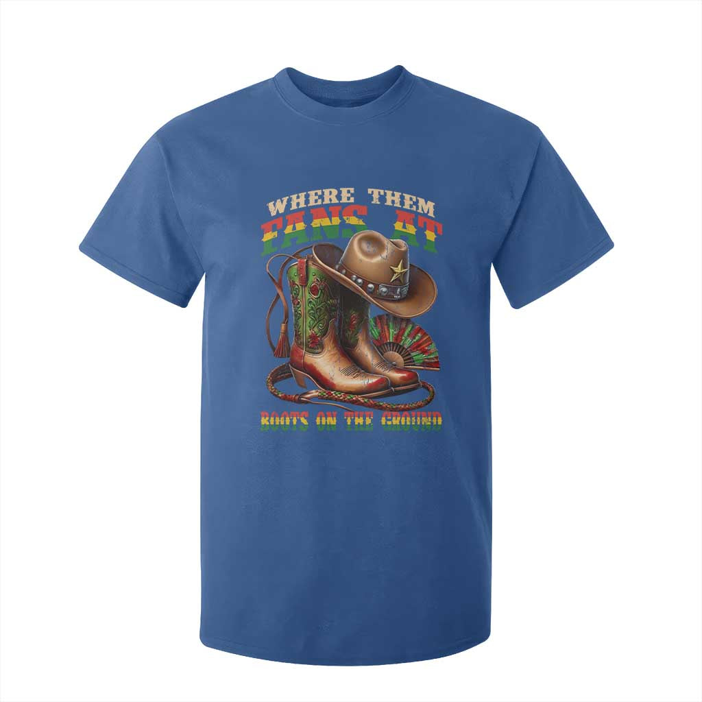 Where Them Fans At Boots On The Ground T Shirt For Kid Black Cowgirl Western Pride TS10 Royal Blue Print Your Wear
