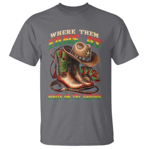 Where Them Fans At Boots On The Ground T Shirt Black Cowgirl Western Pride TS10 Charcoal Print Your Wear