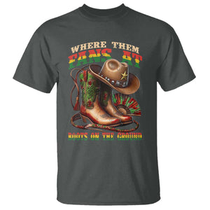 Where Them Fans At Boots On The Ground T Shirt Black Cowgirl Western Pride TS10 Dark Heather Print Your Wear