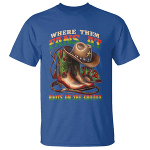 Where Them Fans At Boots On The Ground T Shirt Black Cowgirl Western Pride TS10 Royal Blue Print Your Wear