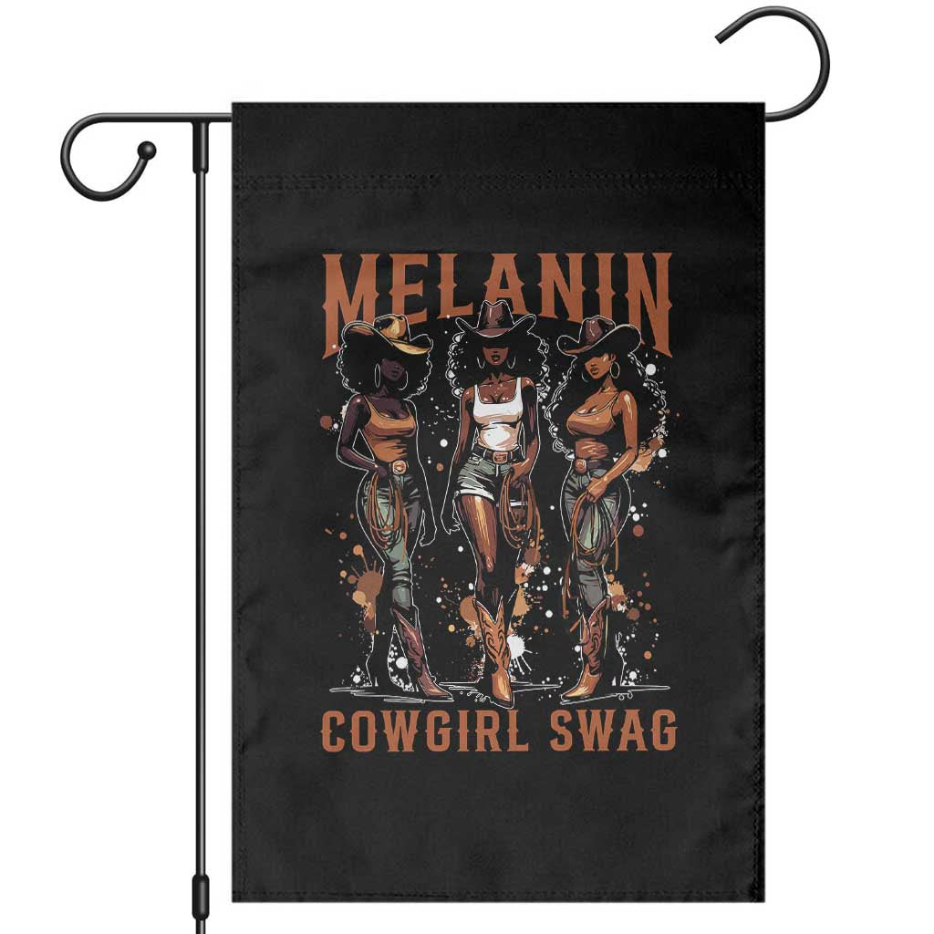 Melanin Cowgirl Swag Garden Flag Black Women Western Pride TS10 Black Print Your Wear