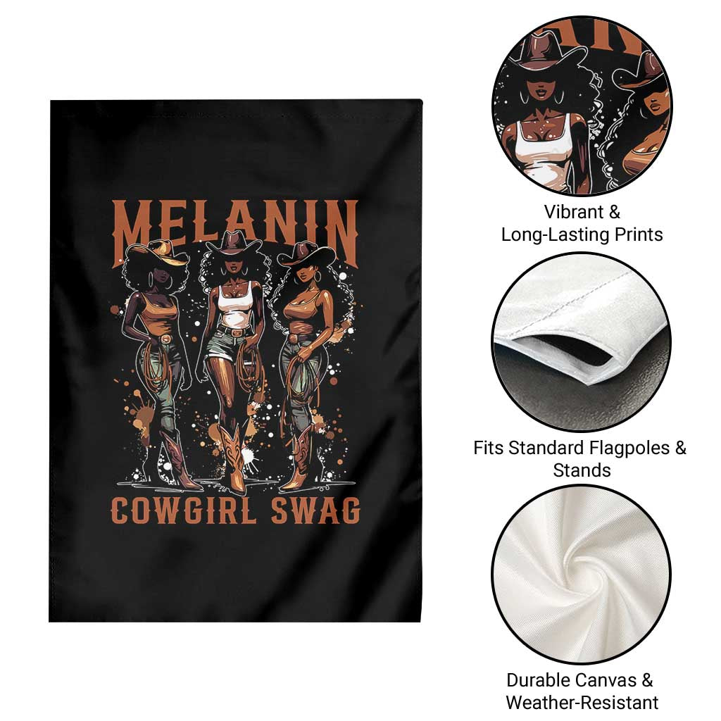 Melanin Cowgirl Swag Garden Flag Black Women Western Pride TS10 Print Your Wear