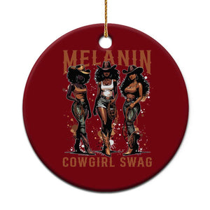 Melanin Cowgirl Swag Ceramic Ornament Black Women Western Pride TS10 1pc Red Print Your Wear