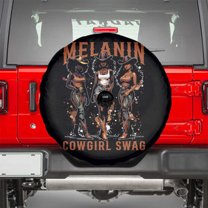 Melanin Cowgirl Swag Spare Tire Cover Black Women Western Pride TS10 Black Print Your Wear