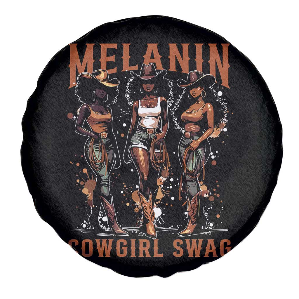 Melanin Cowgirl Swag Spare Tire Cover Black Women Western Pride TS10 Print Your Wear
