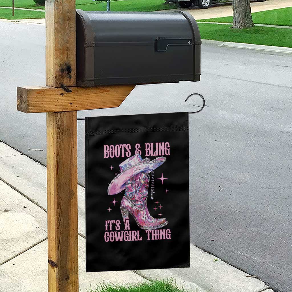 Boots and Bling Its A Cowgirl Thing Garden Flag TS10 Print Your Wear