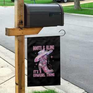 Boots and Bling Its A Cowgirl Thing Garden Flag TS10 Print Your Wear