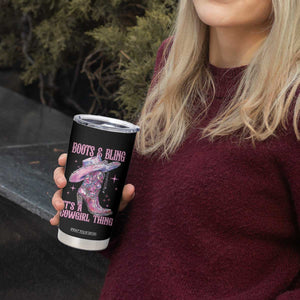 Boots and Bling Its A Cowgirl Thing Tumbler Cup TS10 Print Your Wear