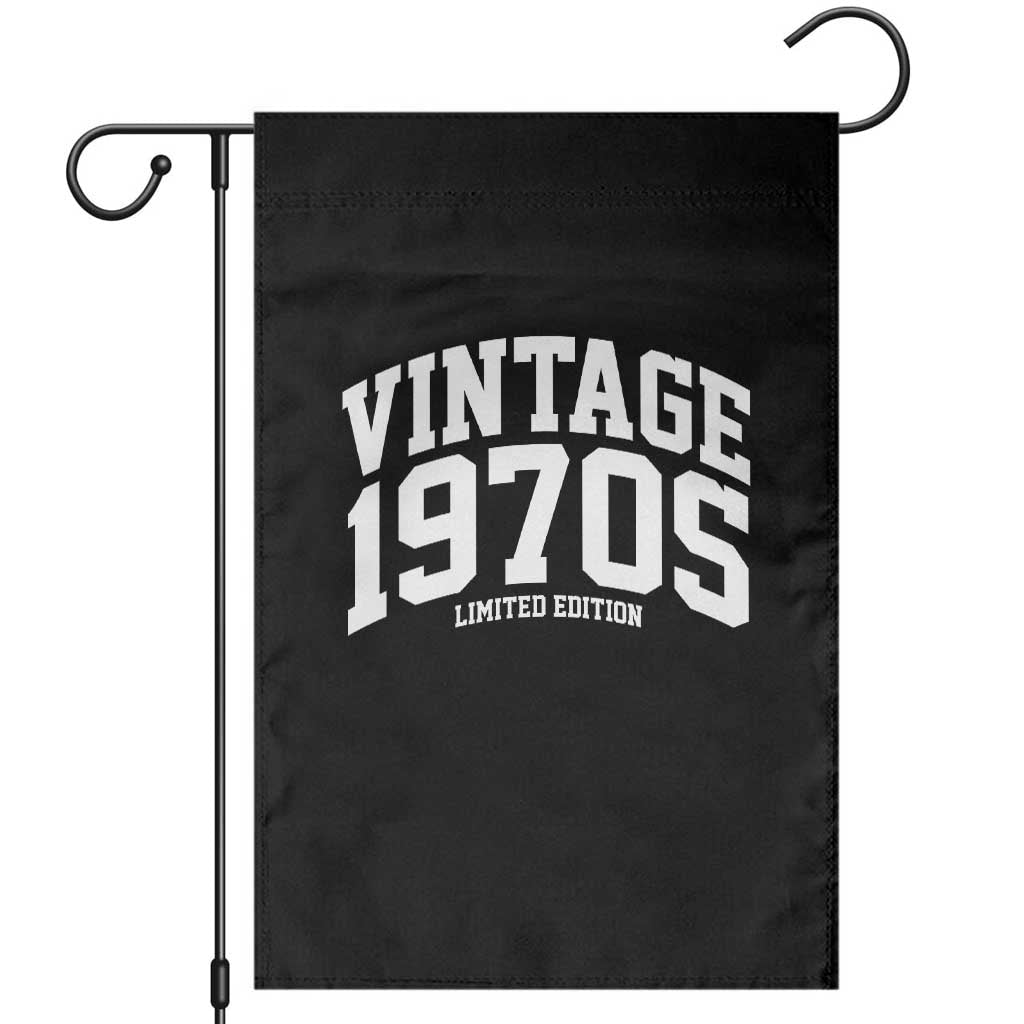 Vintage 1970s Limited Edition Garden Flag Vintage Varsity Funny Cool 1970 Theme TS10 Black Print Your Wear