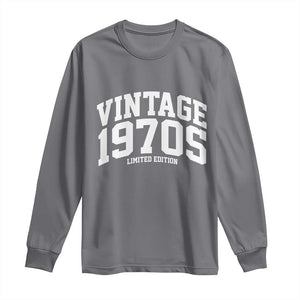 Vintage 1970s Limited Edition Long Sleeve Shirt Vintage Varsity Funny Cool 1970 Theme TS10 Charcoal Print Your Wear