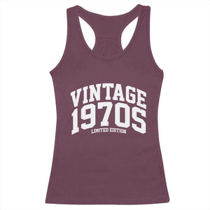 Vintage 1970s Limited Edition Racerback Tank Top Vintage Varsity Funny Cool 1970 Theme TS10 Maroon Print Your Wear