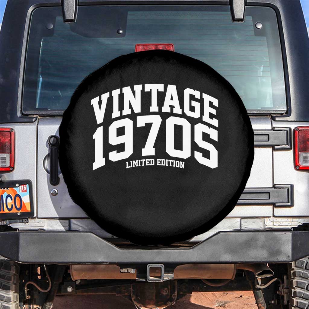 Vintage 1970s Limited Edition Spare Tire Cover Vintage Varsity Funny Cool 1970 Theme TS10 No hole Black Print Your Wear
