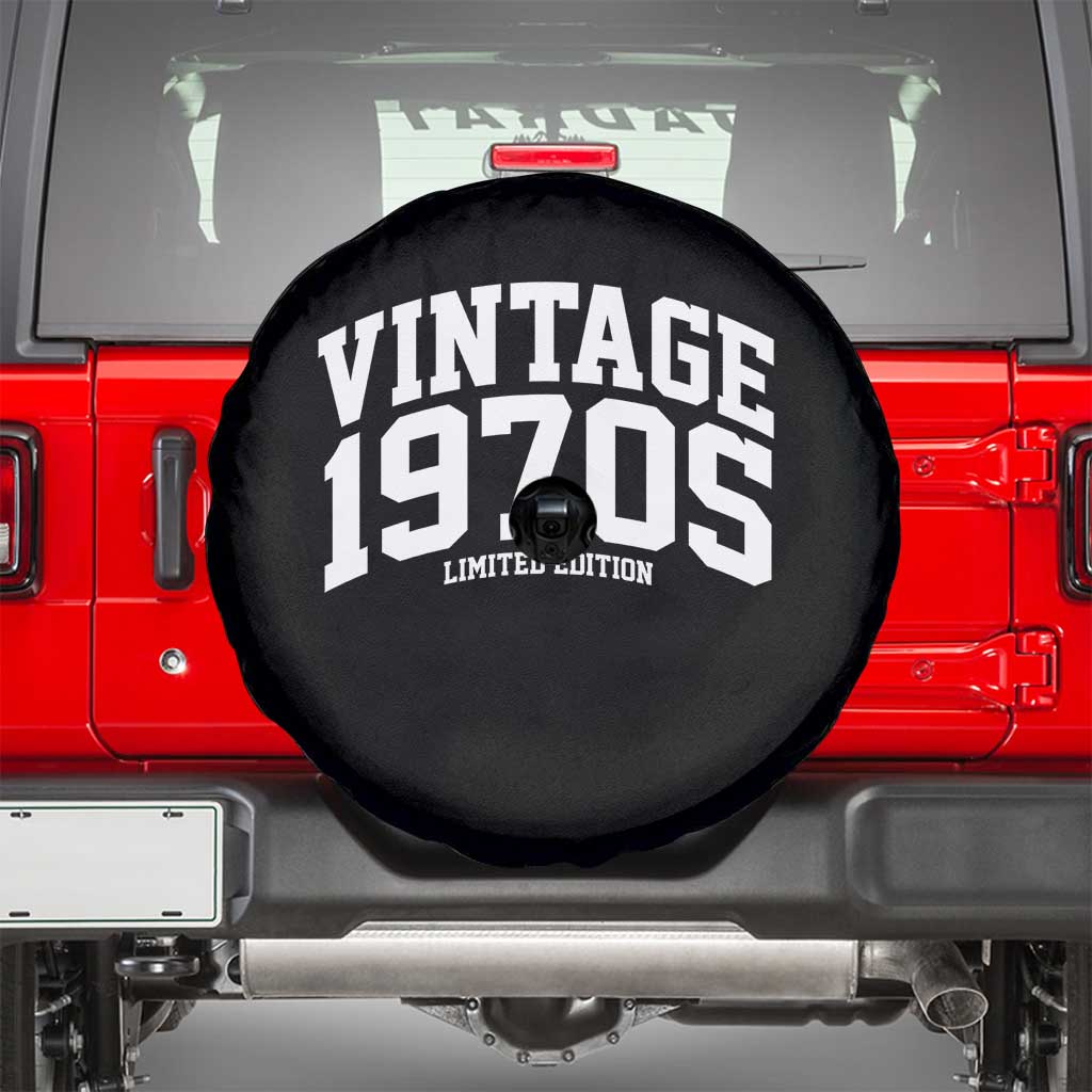 Vintage 1970s Limited Edition Spare Tire Cover Vintage Varsity Funny Cool 1970 Theme TS10 Black Print Your Wear