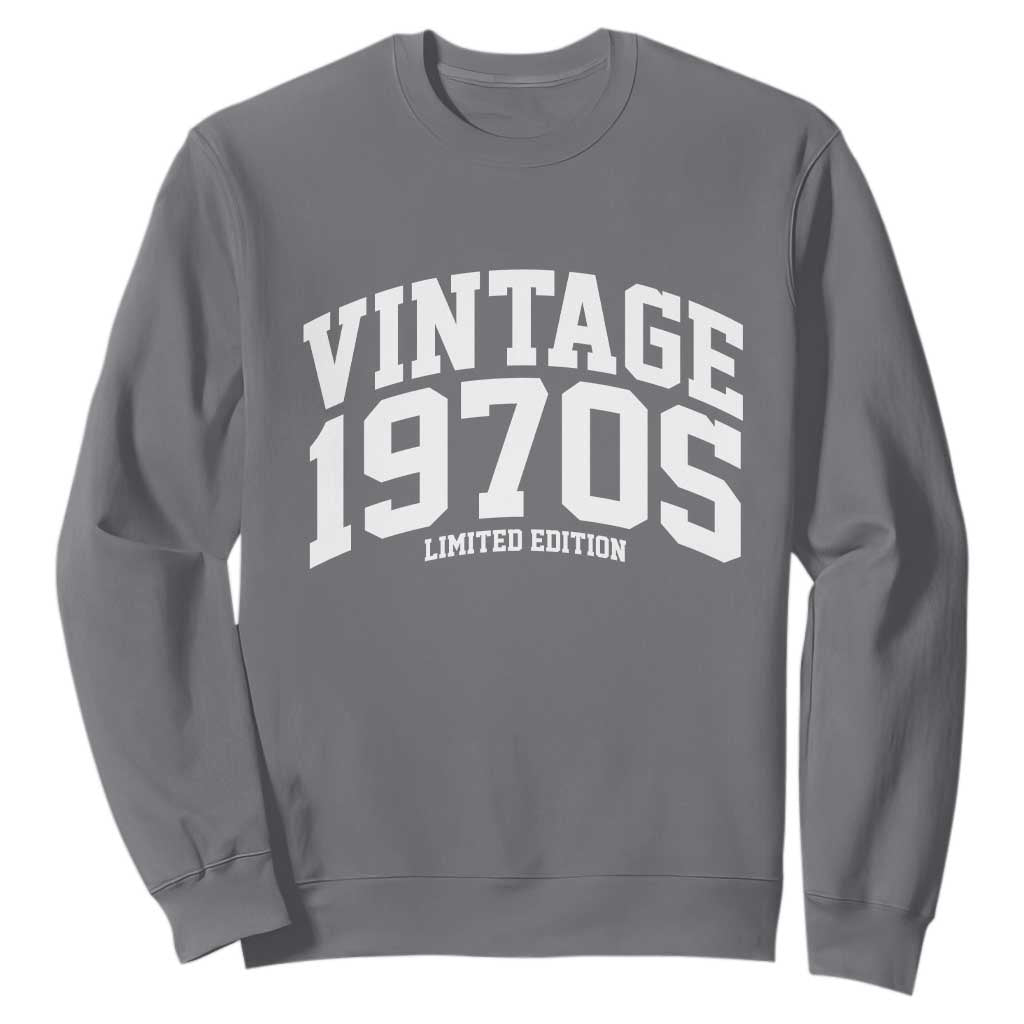 Vintage 1970s Limited Edition Sweatshirt Vintage Varsity Funny Cool 1970 Theme TS10 Charcoal Print Your Wear