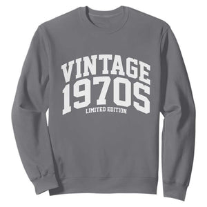Vintage 1970s Limited Edition Sweatshirt Vintage Varsity Funny Cool 1970 Theme TS10 Charcoal Print Your Wear