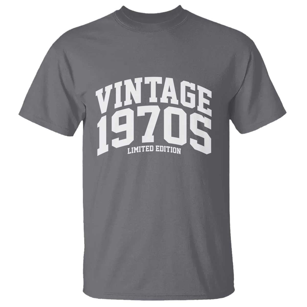 Vintage 1970s Limited Edition T Shirt Vintage Varsity Funny Cool 1970 Theme TS10 Charcoal Print Your Wear