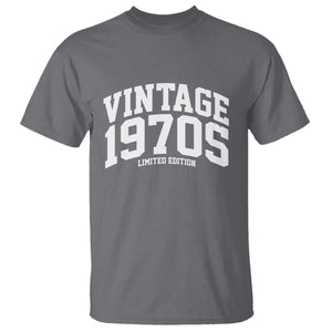 Vintage 1970s Limited Edition T Shirt Vintage Varsity Funny Cool 1970 Theme TS10 Charcoal Print Your Wear