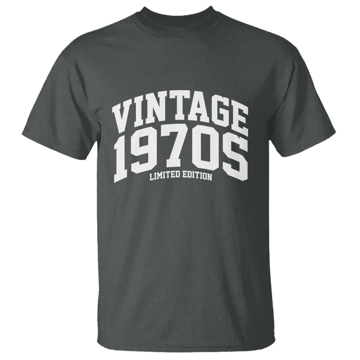 Vintage 1970s Limited Edition T Shirt Vintage Varsity Funny Cool 1970 Theme TS10 Dark Heather Print Your Wear