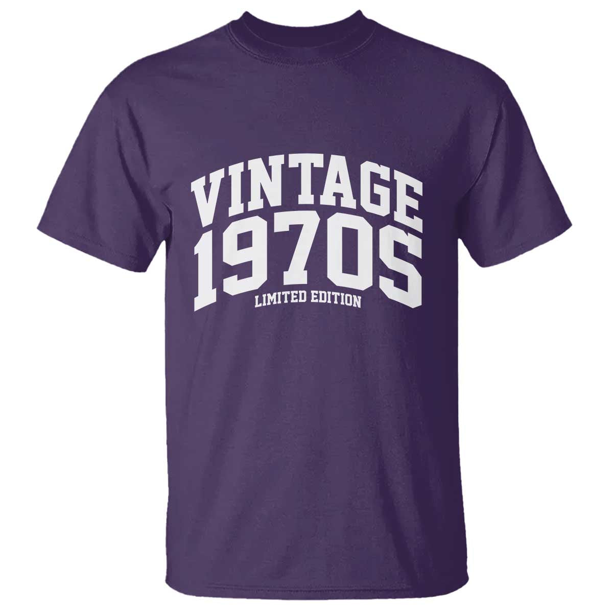 Vintage 1970s Limited Edition T Shirt Vintage Varsity Funny Cool 1970 Theme TS10 Purple Print Your Wear