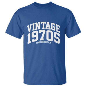Vintage 1970s Limited Edition T Shirt Vintage Varsity Funny Cool 1970 Theme TS10 Royal Blue Print Your Wear